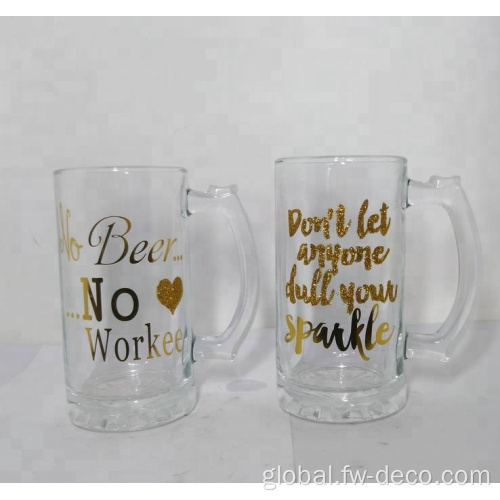 Beer Glass Custom Logo 350ml glass craft beer glasses mug with handle Factory
